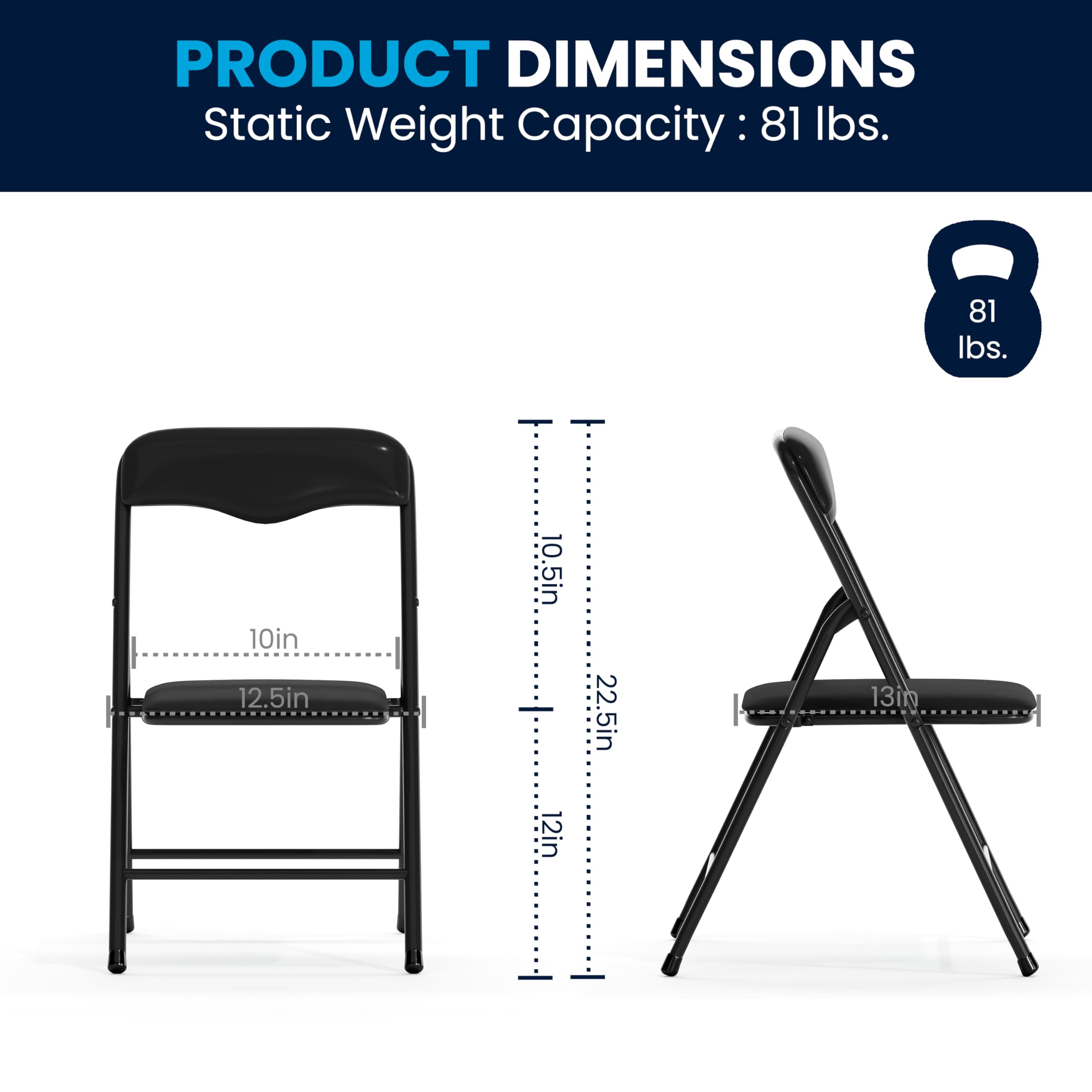 Amazon.com: EMMA + OLIVER Black Kids Folding Table and 4 Chair Set